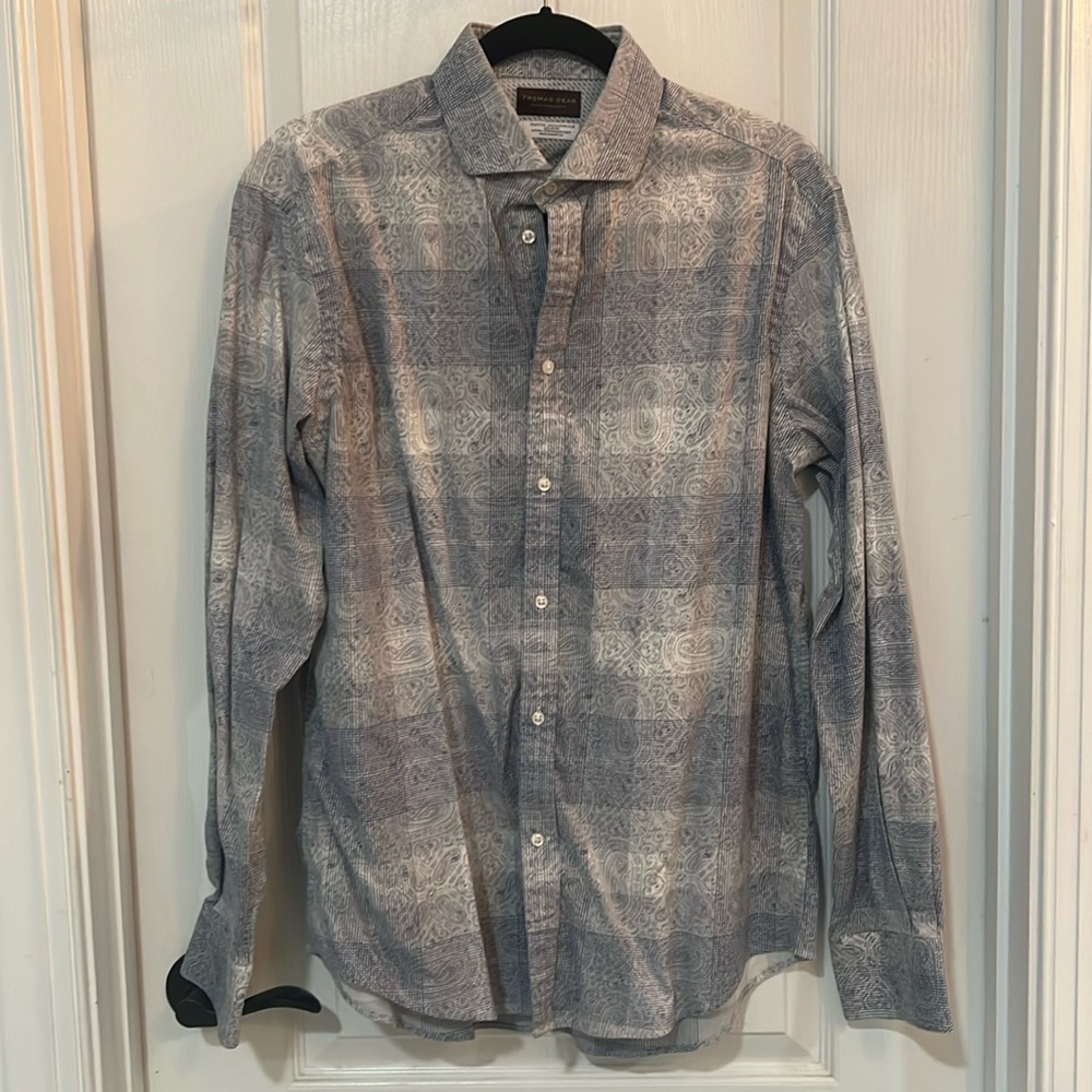 Thomas Dean button down shirt 
Retro pattern
Barely worn
Size L
